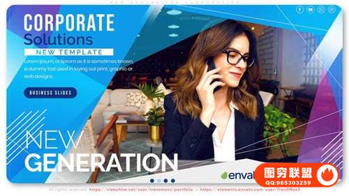 [AE模板]现代图形商务公司业务团队企业文化宣传介绍 New Generation Cor