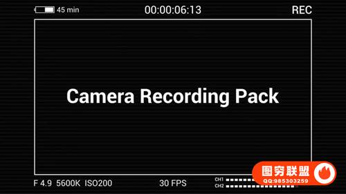 [PR预设]摄像机取景框录制拍摄特效模板 Camera Recording Pack