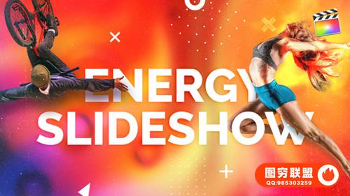 [FCPX模板]能量活力动感图文介绍展示开场模板 Energy Slideshow