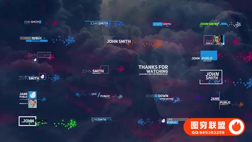 [AE/PR模板]20组时尚创意粒子标题字幕条动画模板预设 Creative Lower