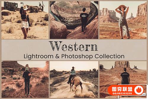 [调色预设]12款狂野西部戈壁沙漠摄影波西米亚风情Lightroom预设LUT预设 Wes