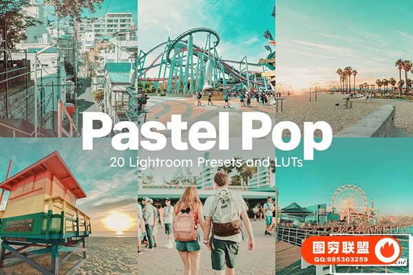 [调色预设]20款时尚流行淡雅清新粉彩人像AI人工智能Lightroom预设电影调色LUT