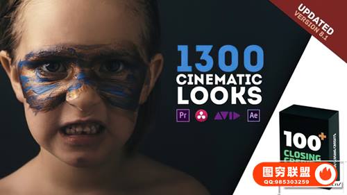 [调色预设]1300种LUTS大气时尚电影黑白单色小清新浓郁鲜艳复古风格化视频调色预设+P