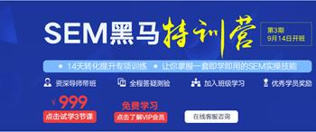 SEM黑马训练营-百度竞价视频课程