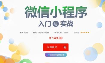 微信小程序入门与实战 常用组件API开发技巧项目实战