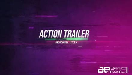 AE模板-动感标题文字效果字幕展示模板-action-trailer-7445