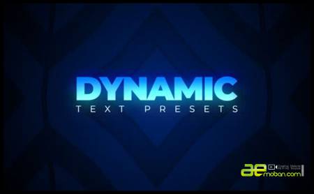 AE模板-蓝色动态文字预设-8013-dynamic-text-presets