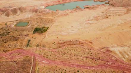 航拍宁夏贺兰山恶魔之泉