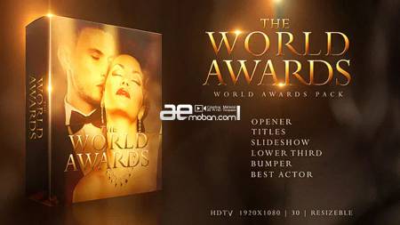 AE模板-颁奖盛典典礼视频高大模板-8218-World Awards