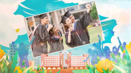 青春毕业纪念图文相册AE模板