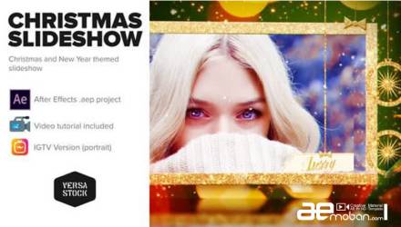 AE模板-圣诞记忆相册模板-7668-merry-christmas-and-a-happy-new-year-slideshow