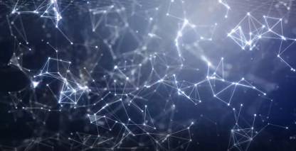 线条和发光点旋转的3D动画视频