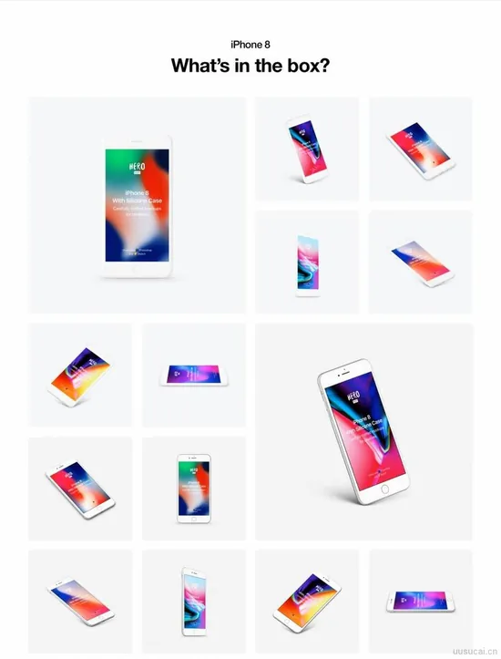精心制作的iPhone 8＆x硅胶套设计案例模型素材下载