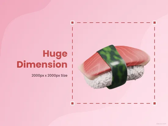 40个3D日本美食插图素材下载
