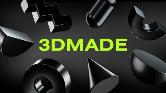 30个有趣的几何3D形状包素材