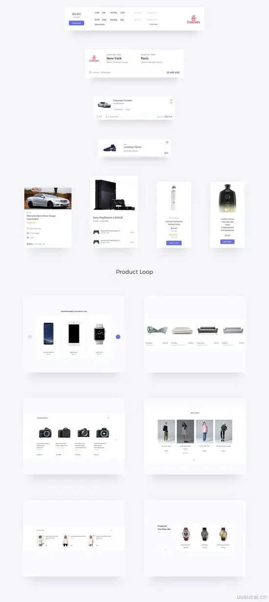 400+高级电子商务组件UI工具包sketch源文件打包下载