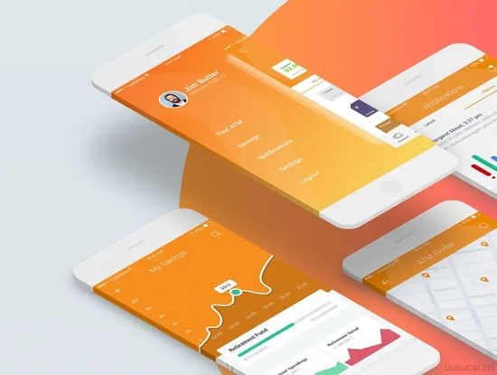 现代简洁的手机银行app源文件ui设计精品素材下载