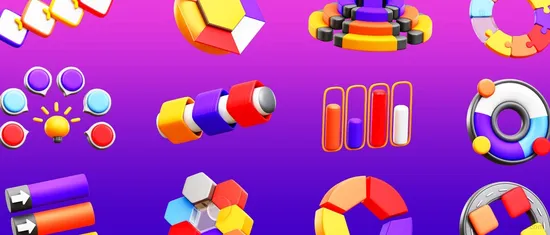 3d三维信息图形图标ui素材下载