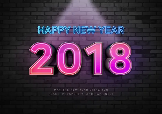 17款2018年新年数字PSD源文件打包下载