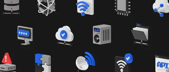 48个云科技3d图标素材