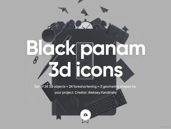 24个立体3d图标素材下载提供figma格式源文件下载
