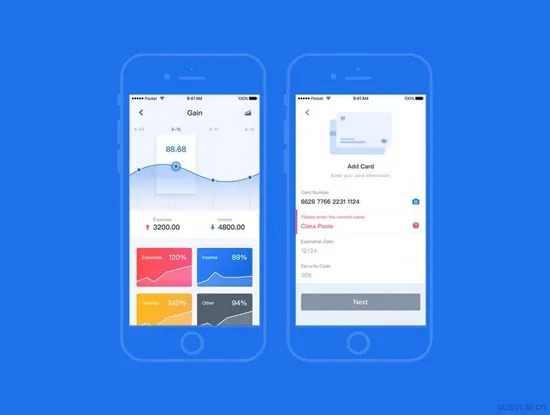 金融科技应用app界面设计UI工具包素材下载