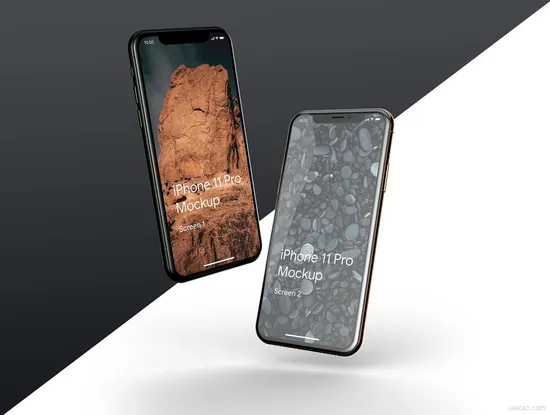 iPhone 11 Pro样机套件作品展示优质设计素材下载（提供psd格式源文件）