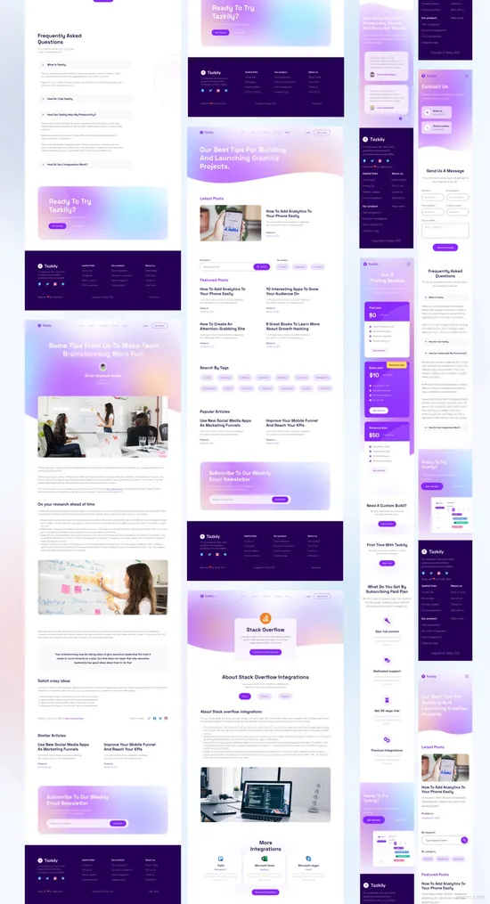 25个毛玻璃质感的网页设计素材提供adobe XD、Sketch、figma格式源文件下载