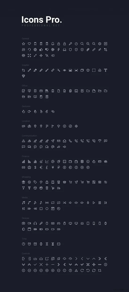 250+矢量线条图标的素材下载