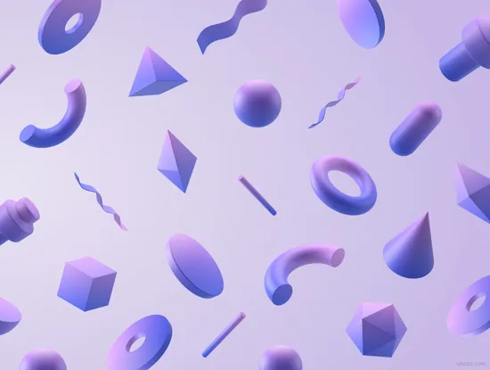 3d 立体几何彩色素材源文件下载