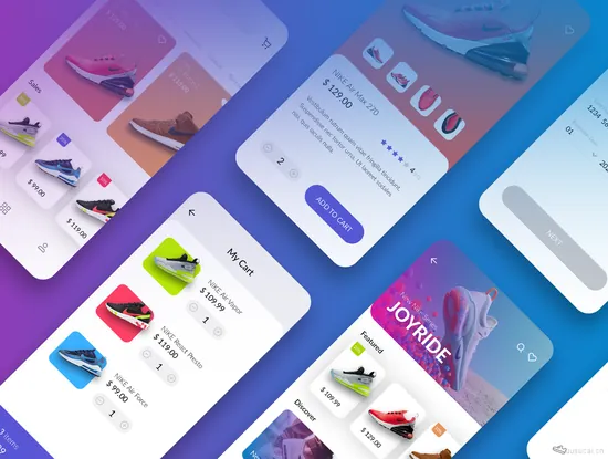 10个面试创意独特时尚新潮精品app界面UI设计素材下载