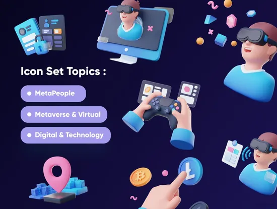 3D图标集ui素材下载