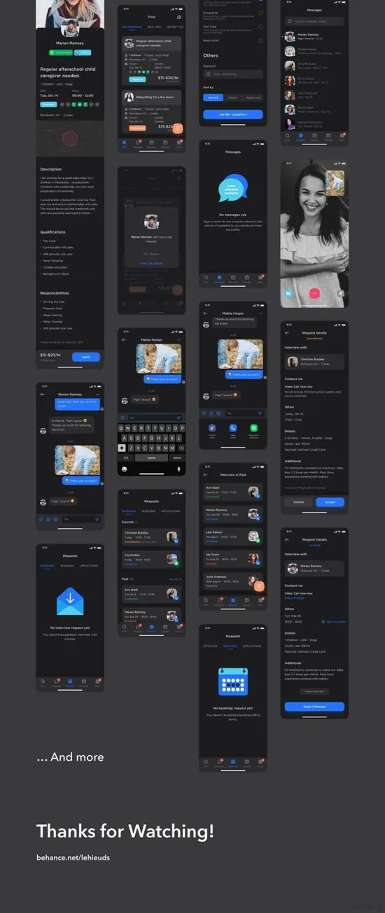 60多个管理护理工作保姆的iOS UI工具包优质设计素材下载(提供Sketch格式下载）