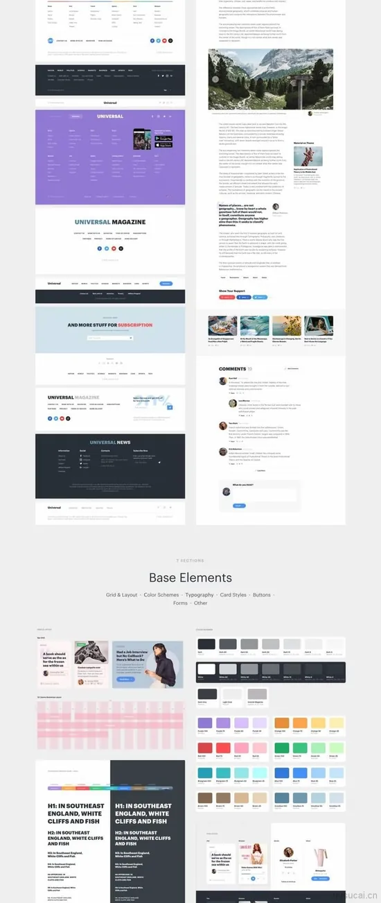 523个UI组件Web UI工具包包含sketch源文件