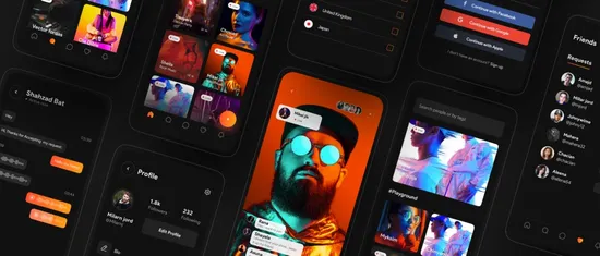 20个实时视频流应用程序UI工具包素材提供XD、Sketch、figma格式源文件下载