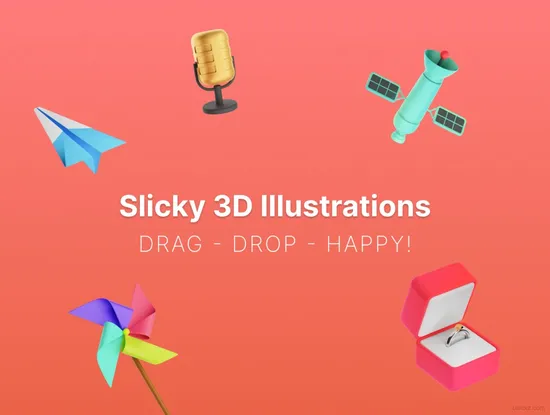 50多个3d立体图形设计素材