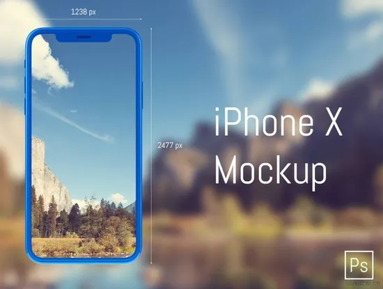 iPhone X金属和黑色磨砂版本模型素材下载，提供psd格式素材源文件