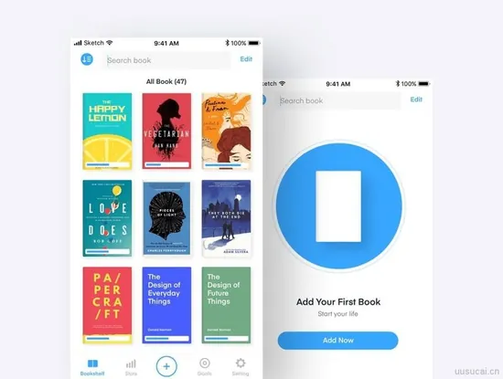 36+图书预订应用app界面源文件ui设计素材下载，提供sketch格式的ui设计素材下载