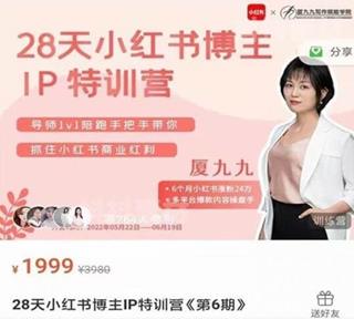 厦九九·28天小红书博主IP特训营《第7期》