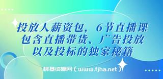 投放人薪资包，6节直播课-网盘