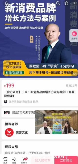 王岑：新消费品牌增长方法与案例(爆款视频课)