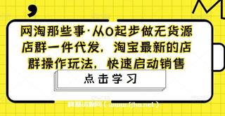 电商创业从0起步做无货源店群一件代发-网盘