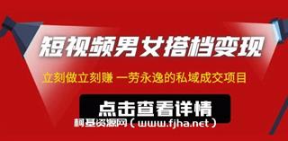抖音夫妻项目·短视频男女搭档变现-网盘