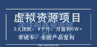 暴疯团队：虚资拟源项目-新手、高客单价、多产品复利价值899元