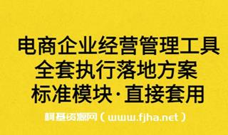电商企业盈利体系+落地工具包(电商必备)