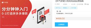 牛气学堂：拼多多实战运营指南价值498元