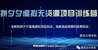 黄岛主《拼夕夕虚拟项目陪跑训练营1.0》网盘