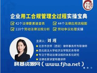 刘瑾：企业用工合规管理全过程实操宝典-网盘
