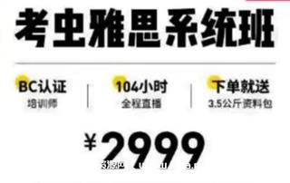 最新考虫雅思暑假系统班+101基础班7+高分班