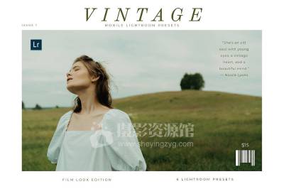 lr预设复古胶片婚礼人像手机LR预设DNG格式Vintage Mobile Lightroom